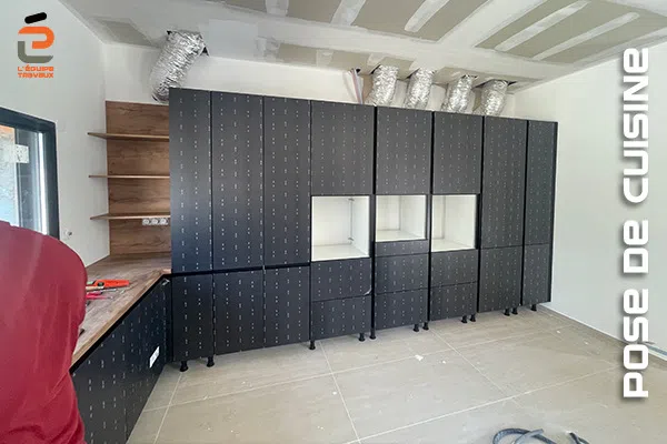 Pose de cuisine intégrée à Calvisson