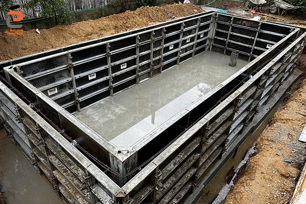Création d'une piscine en béton banché(béton armé)