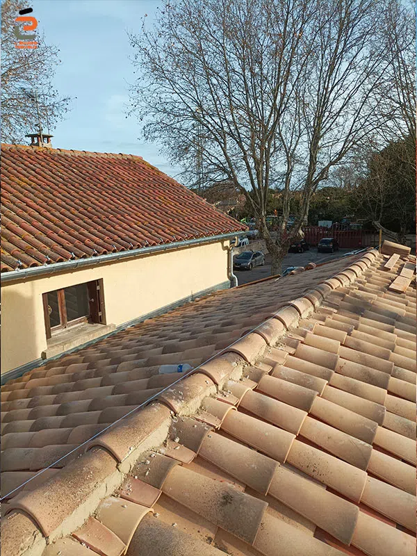 Fin de chantier de rénovation de toiture à Lattes